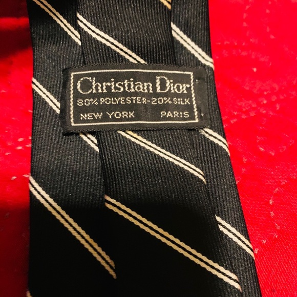 Vintage Christian Dior striped Neck Tie - Picture 9 of 10
